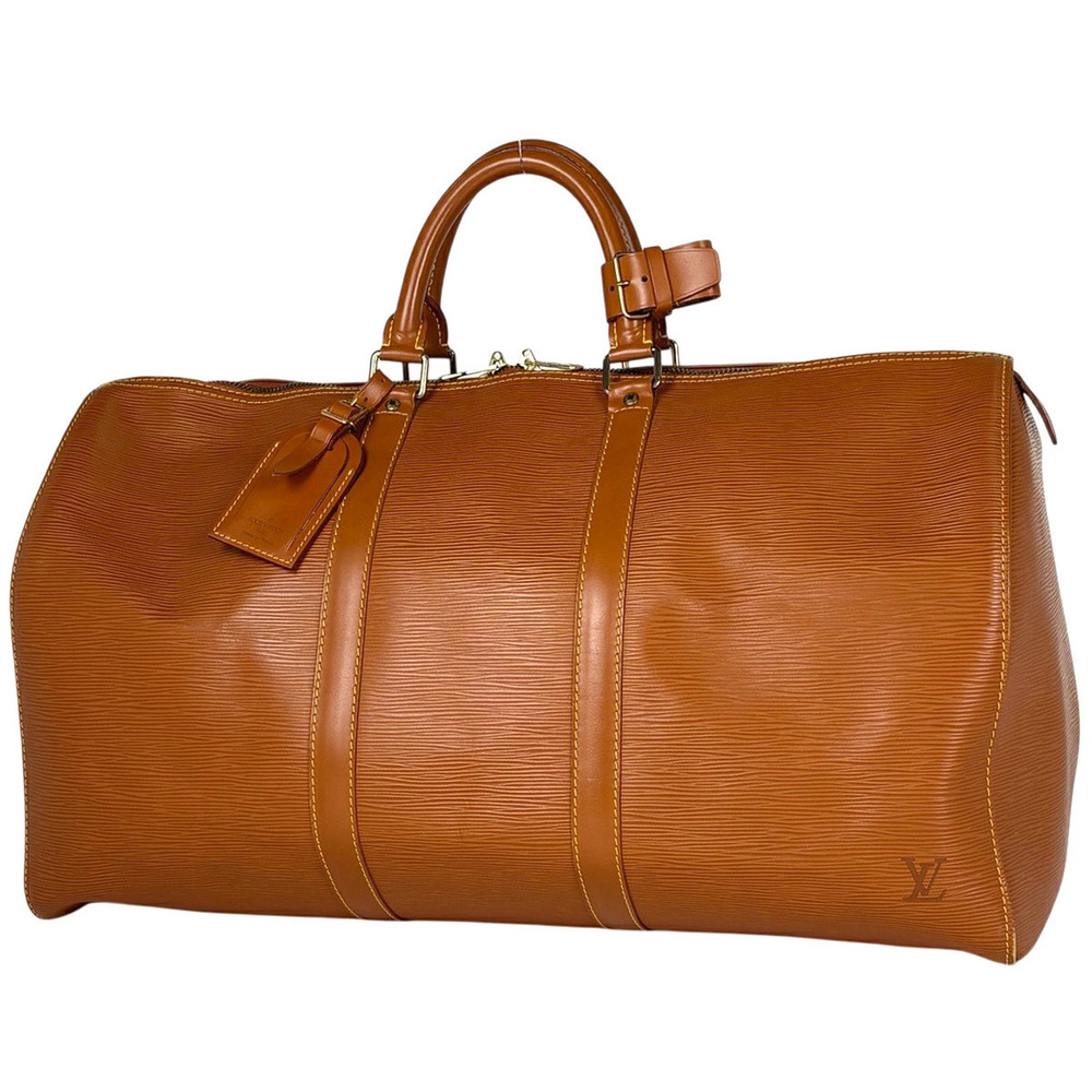 Louis Vuitton Keepall Boston Bag Epi Leather Zipangu Gold Brown